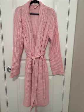 Jillian Harris x One Wednesday Pink Waffle Knit Robe